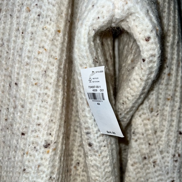 Shaker-Stitch Button-Front Speckled Cardigan - Picture 5 of 5